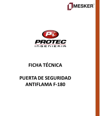 Ficha Técnica Puerta
Seguridad Antiflama